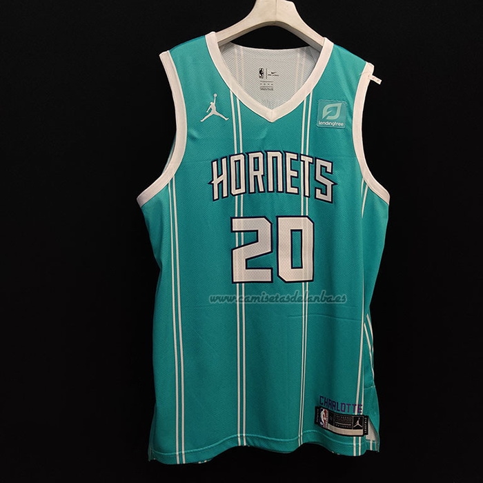 Camiseta Charlotte Hornets Gordon Hayward NO 20 Icon Autentico 2020-21 Verde